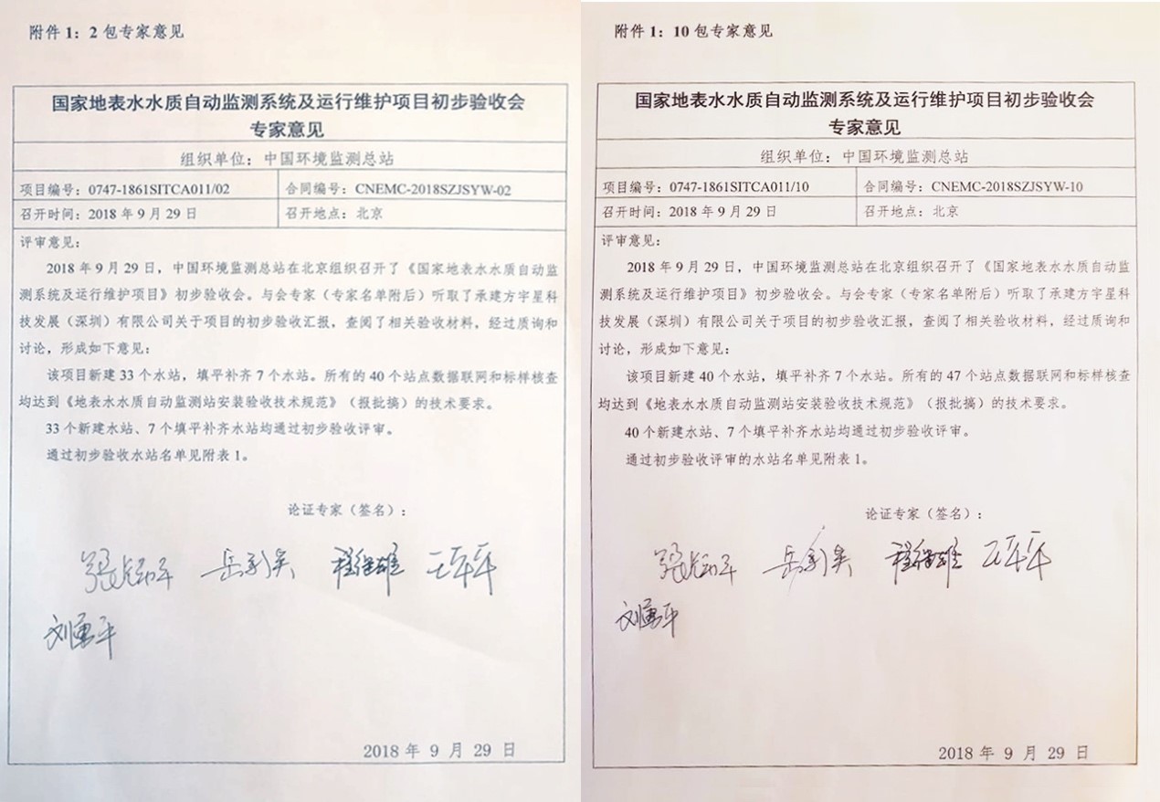 “高标准、严要求”—星空游戏环境全资子公司宇星科技顺利通过国家水站项目初验